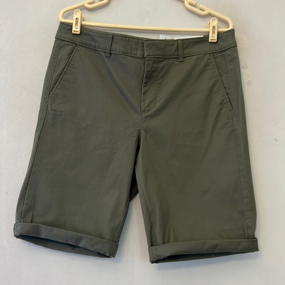 LOFT Olive Green Bermuda Shorts